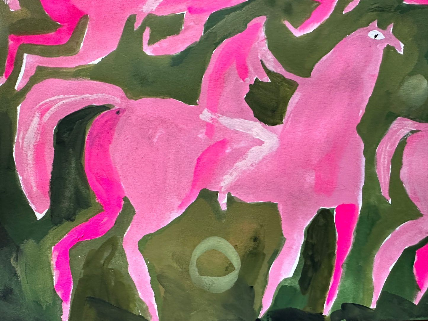 PINK HORSES AND RIDERS