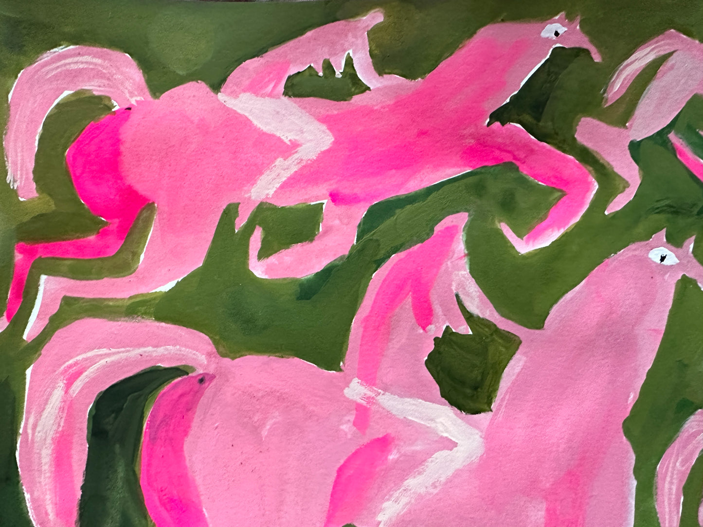 PINK HORSES AND RIDERS